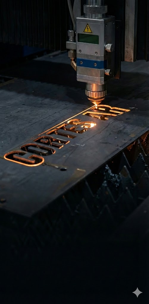 Señalética corporativa en acero inoxidable